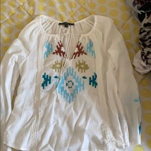 Long sleeve printed top